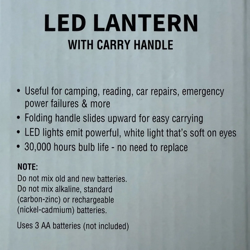 LED Camping Lantern Red with carry handle 🆕 1 count - Picture 4 of 4